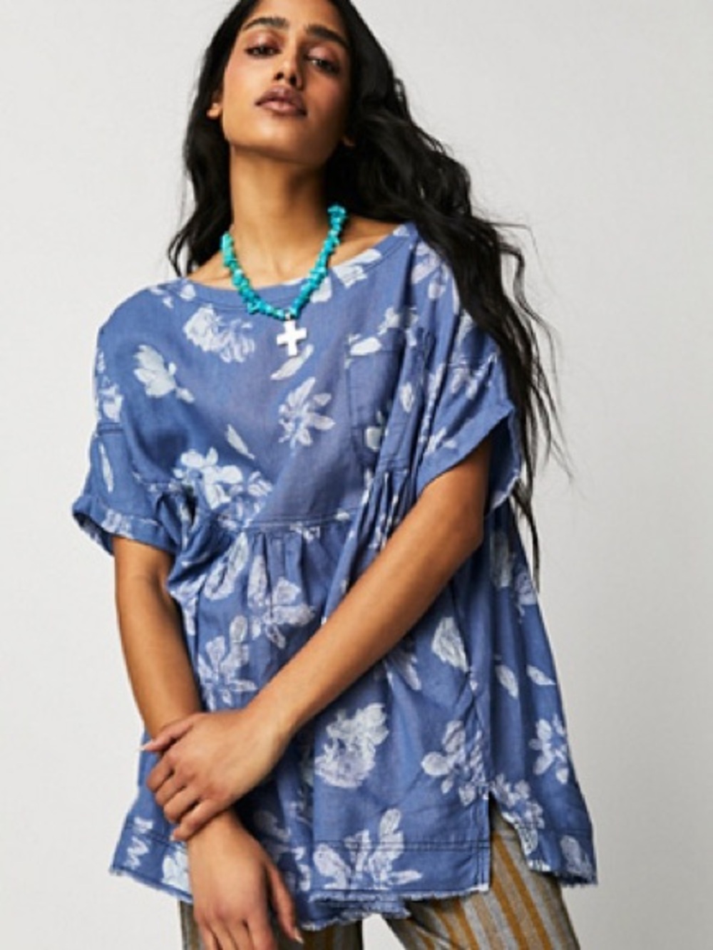 Free People Moon City Printed Tee Size Small